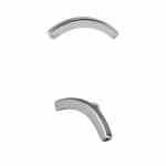 Curved Stick Threaded Stud Earring, Steel