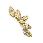 BVLA Hammered Serenity Threaded Stud Earring, 14k Yellow Gold