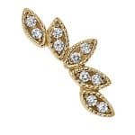 BVLA Serenity Threaded Stud Earring, 14k Yellow Gold
