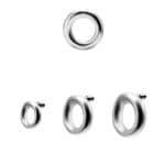 Circle Threaded Stud Earring, Titanium