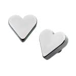 Love Heart Threaded Stud Earring, Titanium
