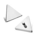Triangle Threaded Stud Earring, Titanium
