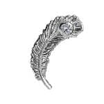BodyGems Feather Threaded Stud Earring, 14k White Gold
