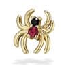 BodyGems Venomous Spider Threaded Stud Earring, 14k Yellow Gold