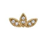 BVLA Firefly Threaded Stud Earring, 14k Yellow Gold