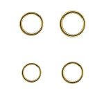 Gold Clicker Hoop, Nose Ring, 20ga, 18k Yellow Gold