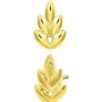 Junipurr Fernanda Push-In Stud Earring, 14k Yellow Gold