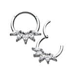 5-Marquise Daith Clicker Earring, Steel, 10mm