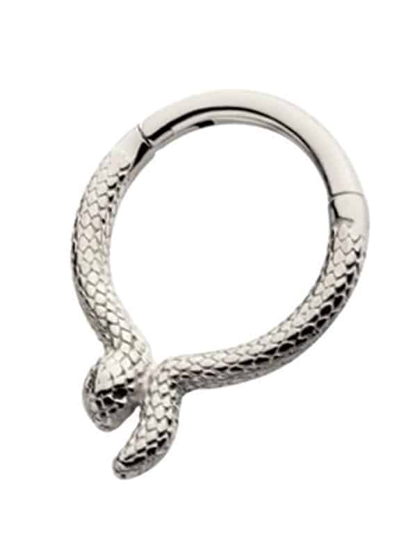 Snake Daith Clicker Earring, V2, Steel, 8mm