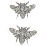 Anatometal Bee Push-In Stud Earring, 18k White Gold