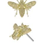 Anatometal Bee Push-In Stud Earring, 18k Yellow Gold