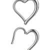 Heart Daith Clicker Earring, Steel