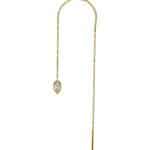 Marquise Gem Threader Chain Earring, 18k Yellow Gold
