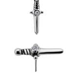 Gem Dagger Push-In Stud Earring, CoCr NF