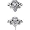 Sparkly Bee Push-In Stud Earring, CoCr NF