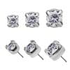 Prong Set Swarovski Push-In Stud Earring, CoCr NF