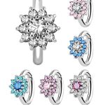 Pave Flower Belly Clicker, CoCr NF