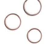 Gold Clicker Hoop, 18ga, Medium, 18k Rose Gold