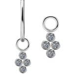Quad Gem Charm for Clicker Hoop, Titanium