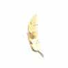 Delicate Gem Feather Threaded Stud Earring, 14k Yellow Gold