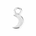 Moon Charm for Clicker Hoop, 14k White Gold
