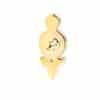 Millgrain Bezel w Gem Accents Threaded Stud Earring, 14k Yellow Gold