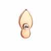 Bezel Pear w Gem Accent Push-In Stud Earring, 14k Rose Gold