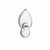 Bezel Pear w Gem Accent Push-In Stud Earring, 14k White Gold