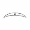 Pave Cheshire Moon Threaded Stud Earring, 14k White Gold