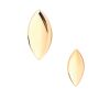 Solid Marquise Threaded / Push-in Stud Earring, 14k Yellow Gold