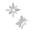 Northern Star Threaded Stud Earring, 14k White Gold