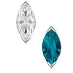 Anatometal Marquise Push-In Stud Earring, 18k White Gold