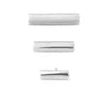 Dome Bar Threaded / Push-In Stud Earring, 14k White Gold