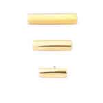 Dome Bar Threaded / Push-In Stud Earring, 14k Yellow Gold