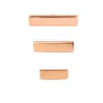 Flat Bar Threaded / Push-In Stud Earring, 14k Rose Gold