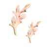 Olive Branch Threaded Stud Earring, 14k Rose Gold