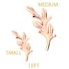 Olive Branch Threaded Stud Earring, 14k Rose Gold