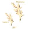 Olive Branch Threaded Stud Earring, 14k Yellow Gold