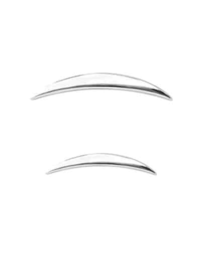 Parenthesis Threaded Stud Earring, 14k White Gold