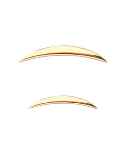 Parenthesis Threaded Stud Earring, 14k Yellow Gold