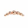 Beaded Curve Threaded Stud Earring, 14k Rose Gold