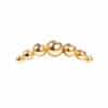 Beaded Curve Threaded Stud Earring, 14k Yellow Gold