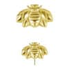 Bee Threaded / Push-In Stud Earring, 18k Yellow Gold