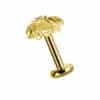 Bee Threaded / Push-In Stud Earring, 18k Yellow Gold