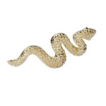 Slithering Snake Threaded Stud Earring, 14k Yellow Gold