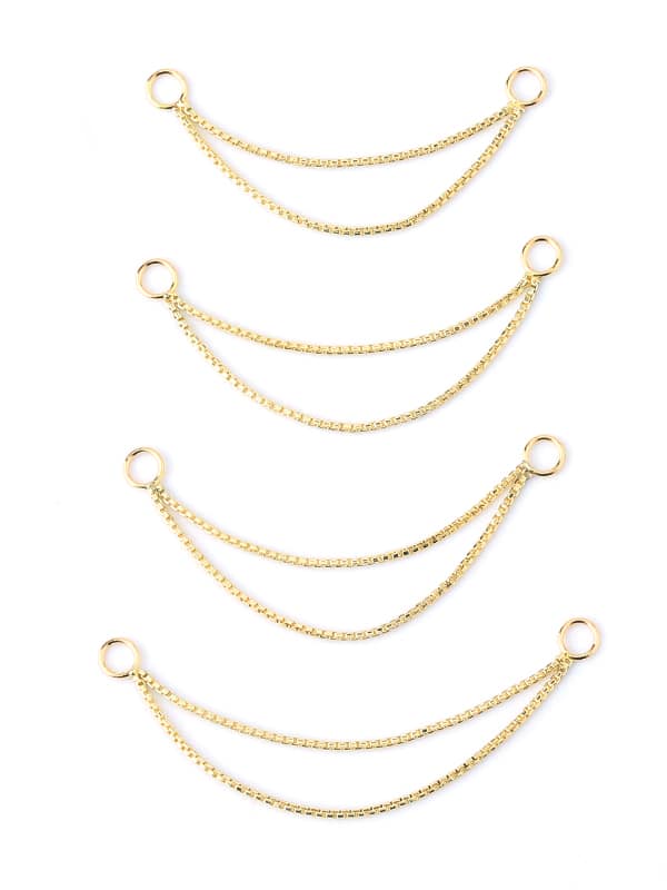 Double Box Chain, 14k Yellow Gold