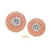 Anatometal Gemmed Hera Push-In Stud Earring, 18k Rose Gold