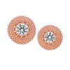 Anatometal Gemmed Hera Push-In Stud Earring, 18k Rose Gold