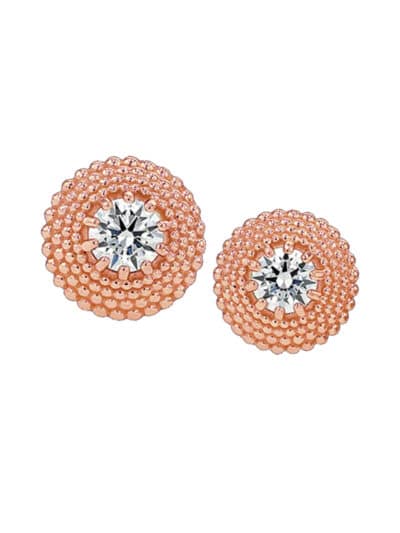 Anatometal Gemmed Hera Push-In Stud Earring, 18k Rose Gold