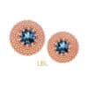 Anatometal Gemmed Hera Push-In Stud Earring, 18k Rose Gold